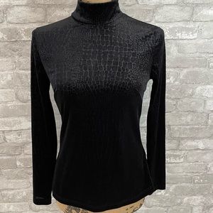 & Other Stories Crushed Velvet Mocneck top